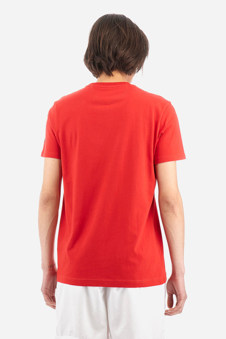 La Martina Regular Fit T-Shirts in Cotton -  YMR314-JS206- Concorde Fashion#color_red-06008