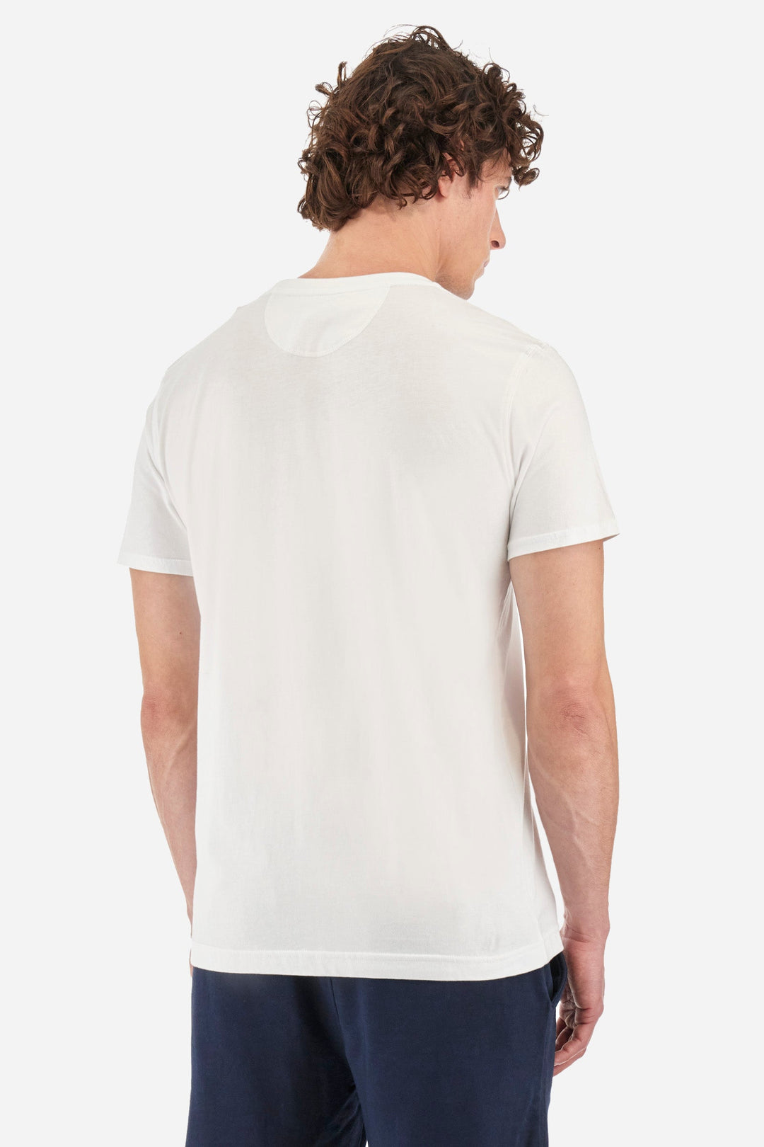 La Martina Regular Fit T-Shirts in Cotton -  YMR314-JS206- Concorde Fashion#color_white-00001