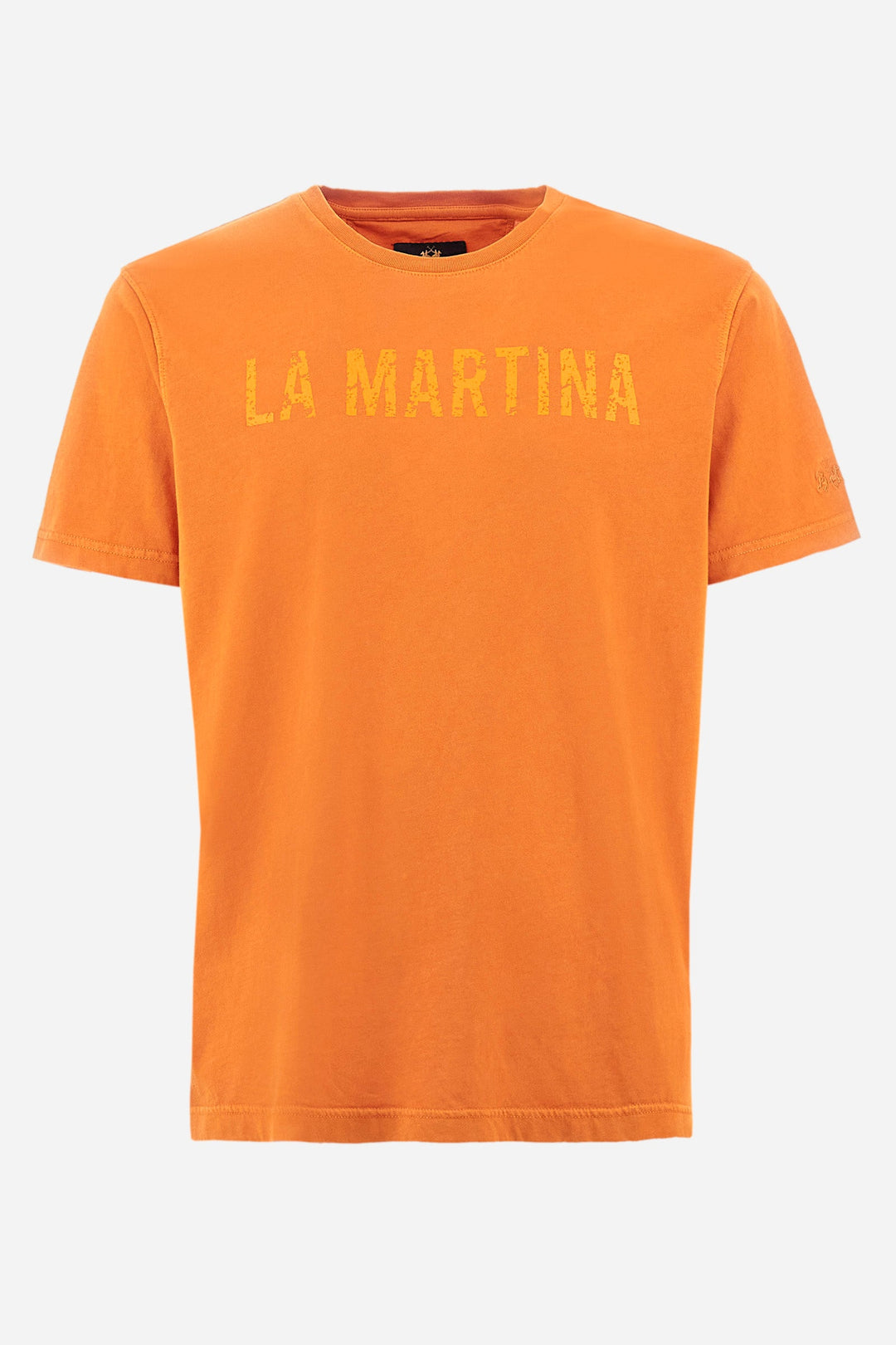 La Martina Regular Fit T-Shirts in Cotton -  YMR316-JS388- Concorde Fashion#color_brown-04192
