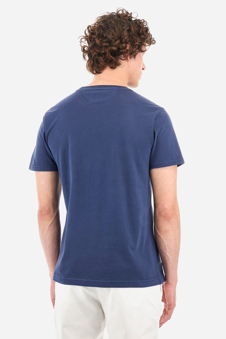 La Martina Regular Fit T-Shirts in Cotton -  YMR316-JS388- Concorde Fashion#color_navy-07017
