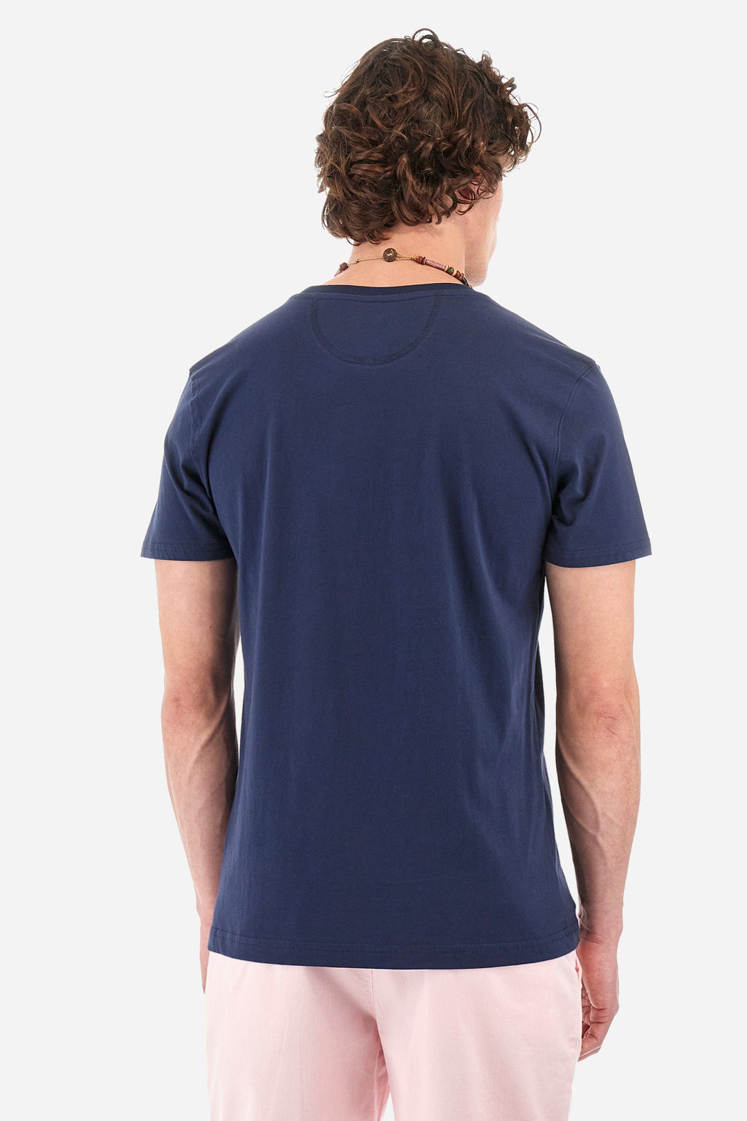 La Martina Regular Fit T-Shirts in Cotton -  YMR317-JS395- Concorde Fashion#color_navy-07017