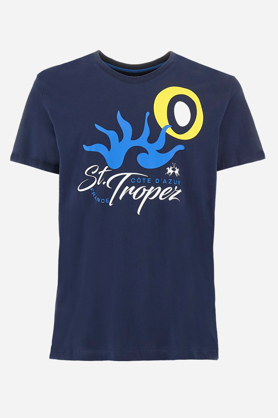 La Martina Regular Fit T-Shirts in Cotton -  YMR317-JS395- Concorde Fashion#color_navy-07017