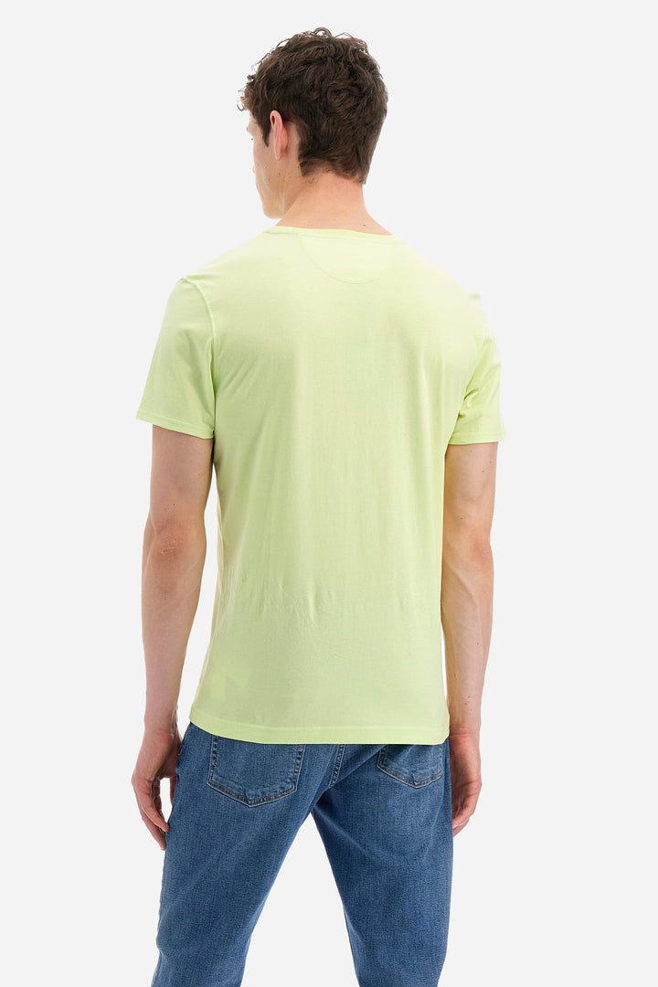 La Martina Regular Fit T-Shirts in Cotton -  YMR318-JS395- Concorde Fashion#color_yellow-03135