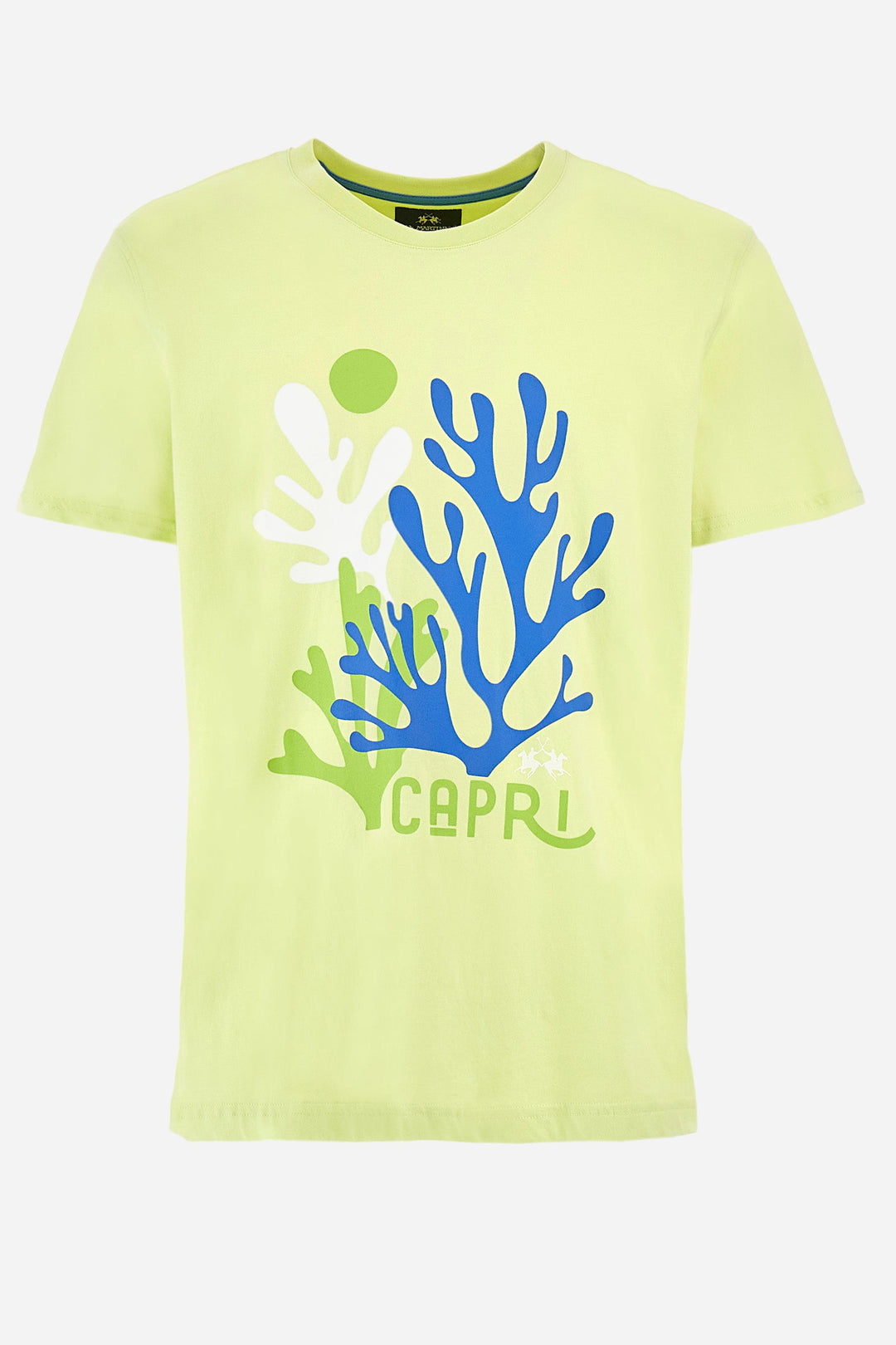La Martina Regular Fit T-Shirts in Cotton -  YMR318-JS395- Concorde Fashion#color_yellow-03135