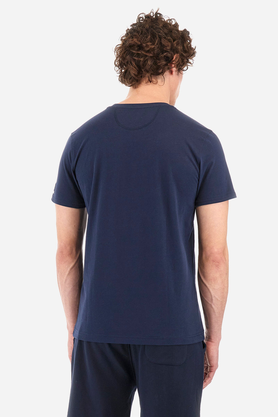 La Martina Regular Fit T-Shirts in Cotton -  YMR319-JS395- Concorde Fashion#color_navy-07017