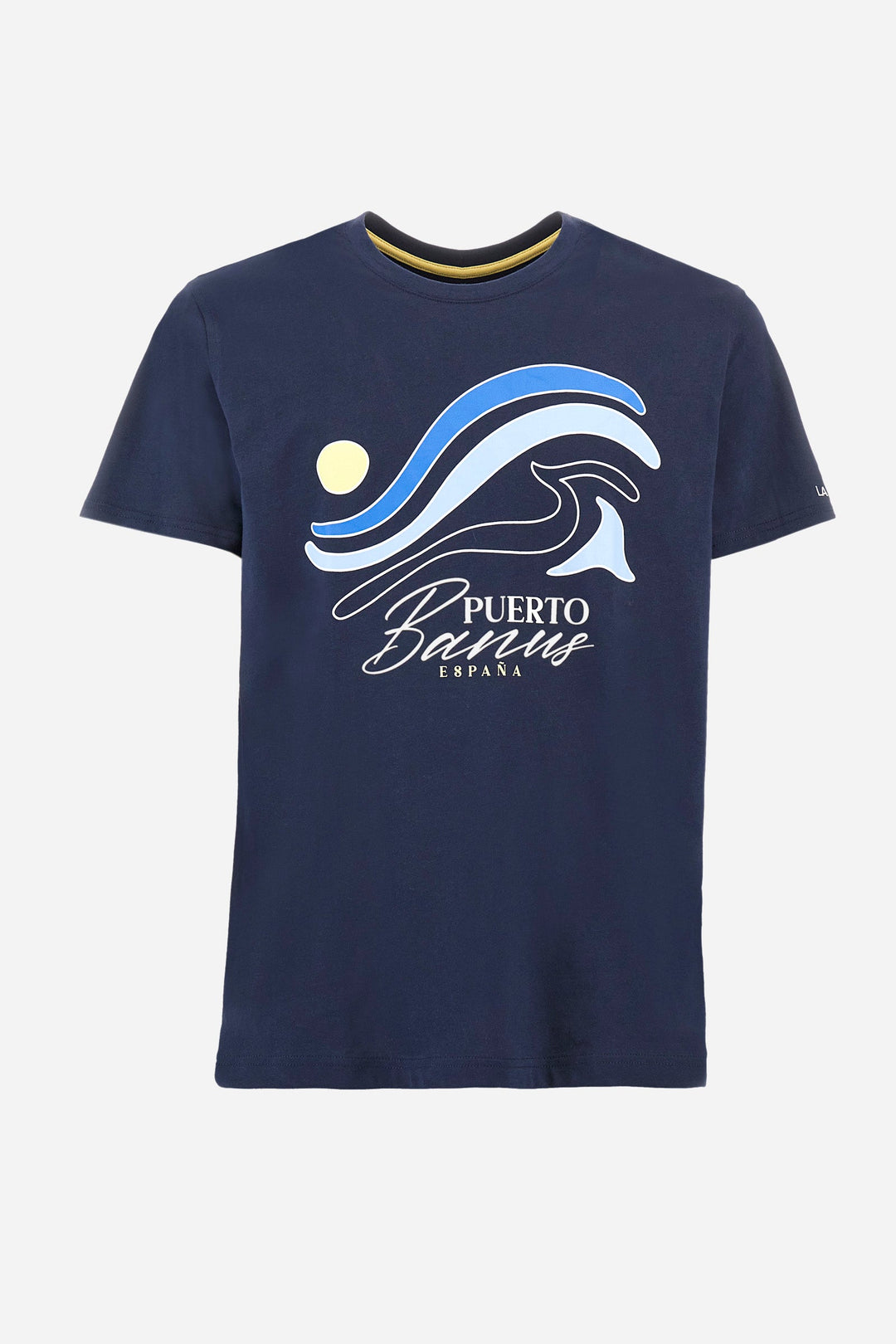 La Martina Regular Fit T-Shirts in Cotton -  YMR319-JS395- Concorde Fashion#color_navy-07017