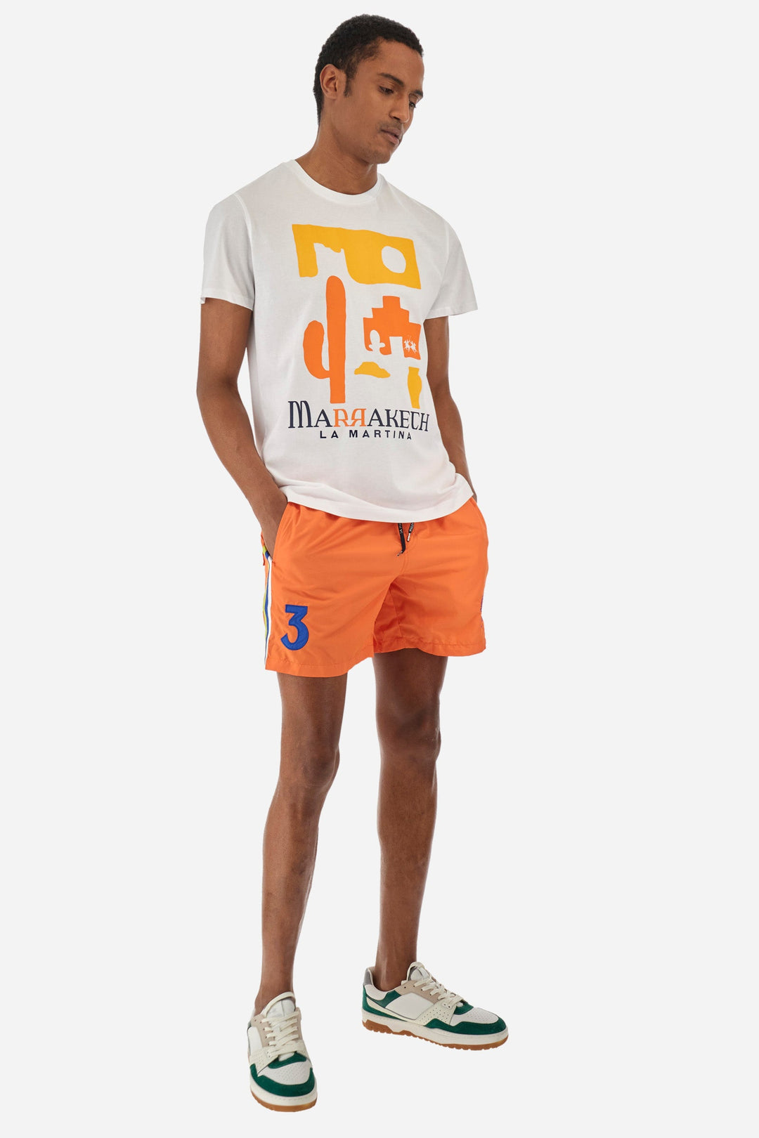 La Martina T-Shirts Regular Fit in Cotton -  YMR320-JS395- Concorde Fashion#color_white-00001