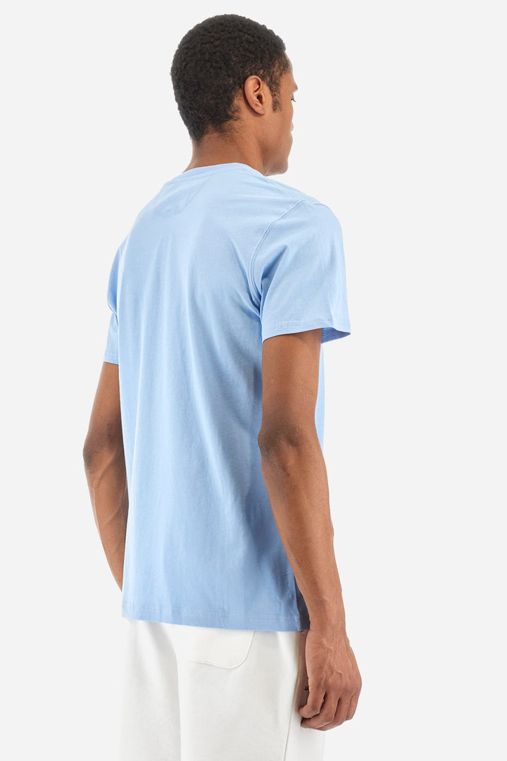 La Martina Regular Fit T-Shirts in Cotton -  YMR321-JS206- Concorde Fashion#color_blue-07003