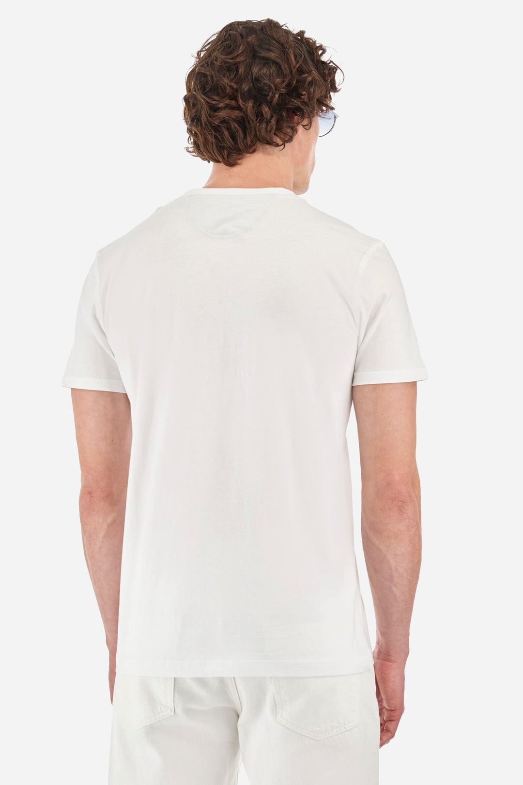 La Martina Regular Fit T-Shirts in Cotton -  YMR321-JS206- Concorde Fashion#color_white-00001