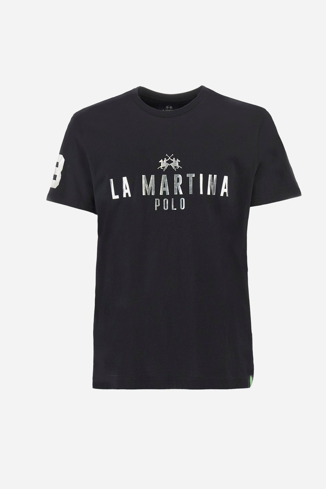 La Martina Regular Fit T-Shirts in Cotton -  YMR322-JS206- Concorde Fashion#color_black-09999