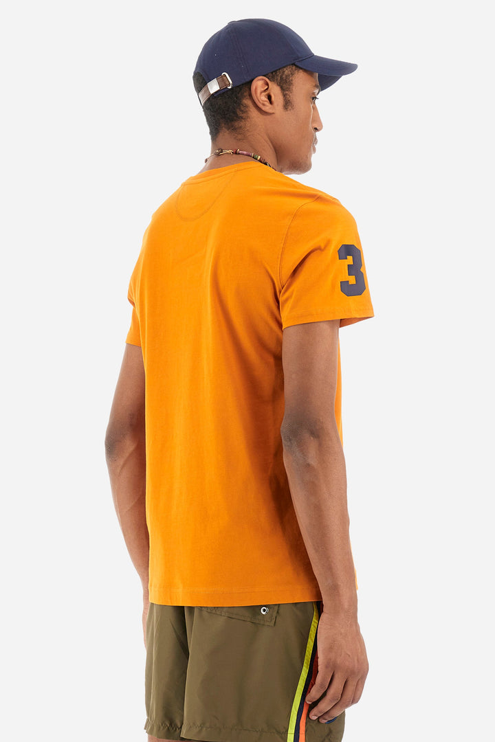 La Martina Regular Fit T-Shirts in Cotton -  YMR322-JS206- Concorde Fashion#color_brown-04192