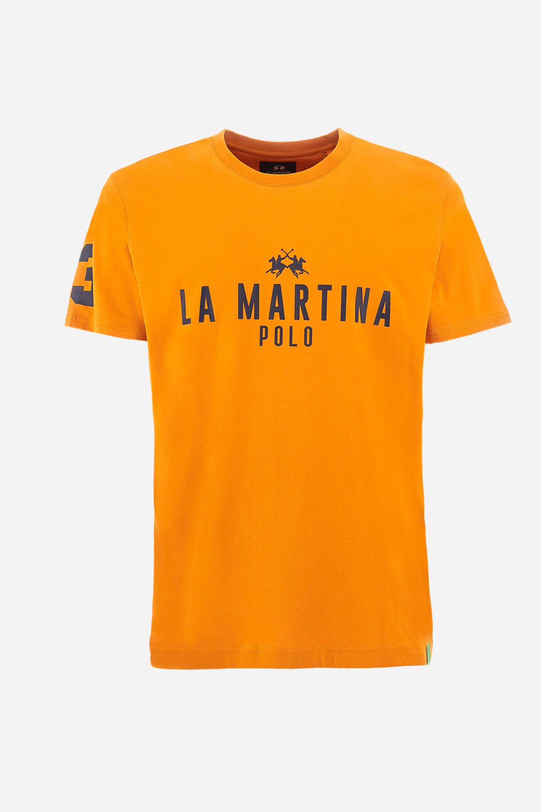 La Martina Regular Fit T-Shirts in Cotton -  YMR322-JS206- Concorde Fashion#color_brown-04192