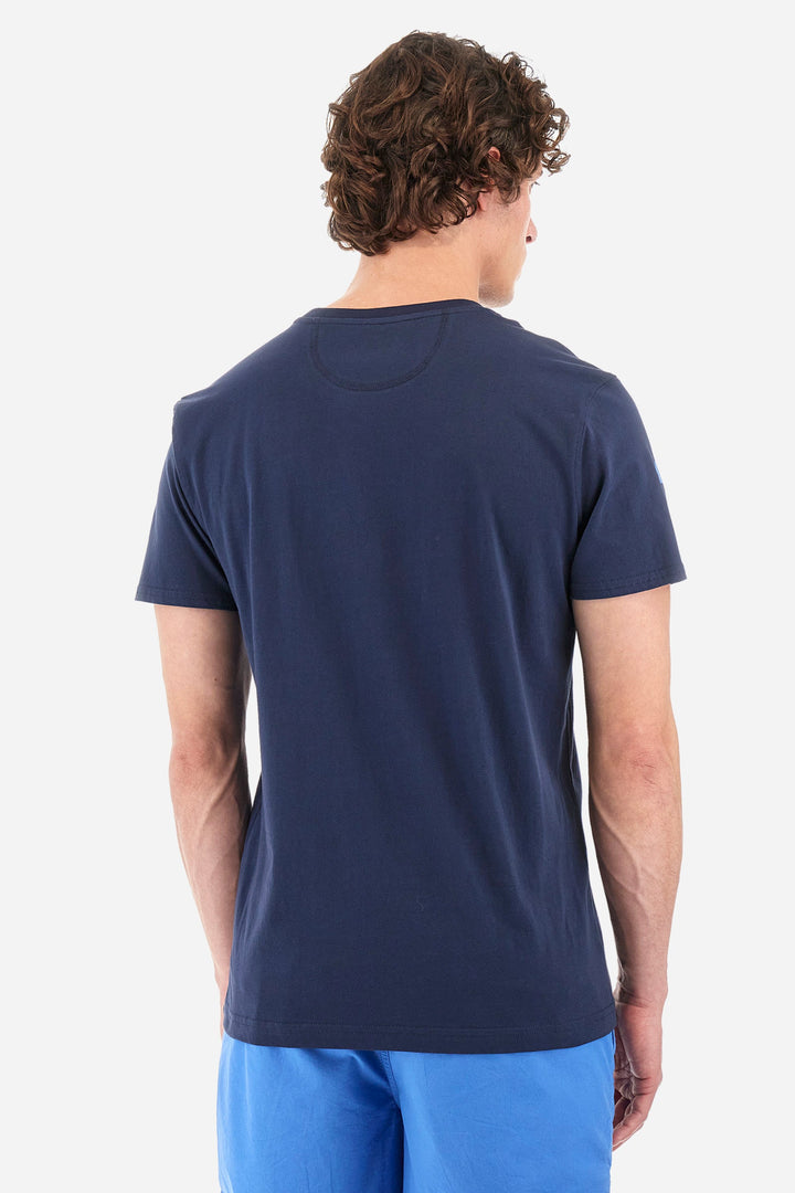 La Martina Regular Fit T-Shirts in Cotton -  YMR322-JS206- Concorde Fashion#color_navy-07017