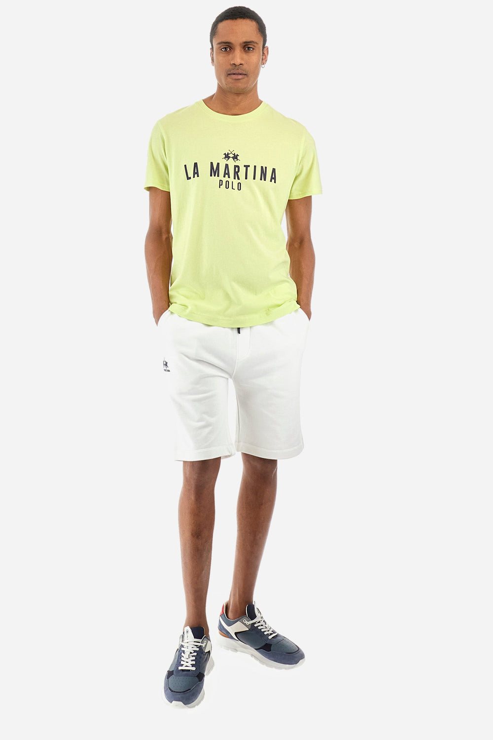 La Martina Regular Fit T-Shirts in Cotton -  YMR322-JS206- Concorde Fashion#color_yellow-03135