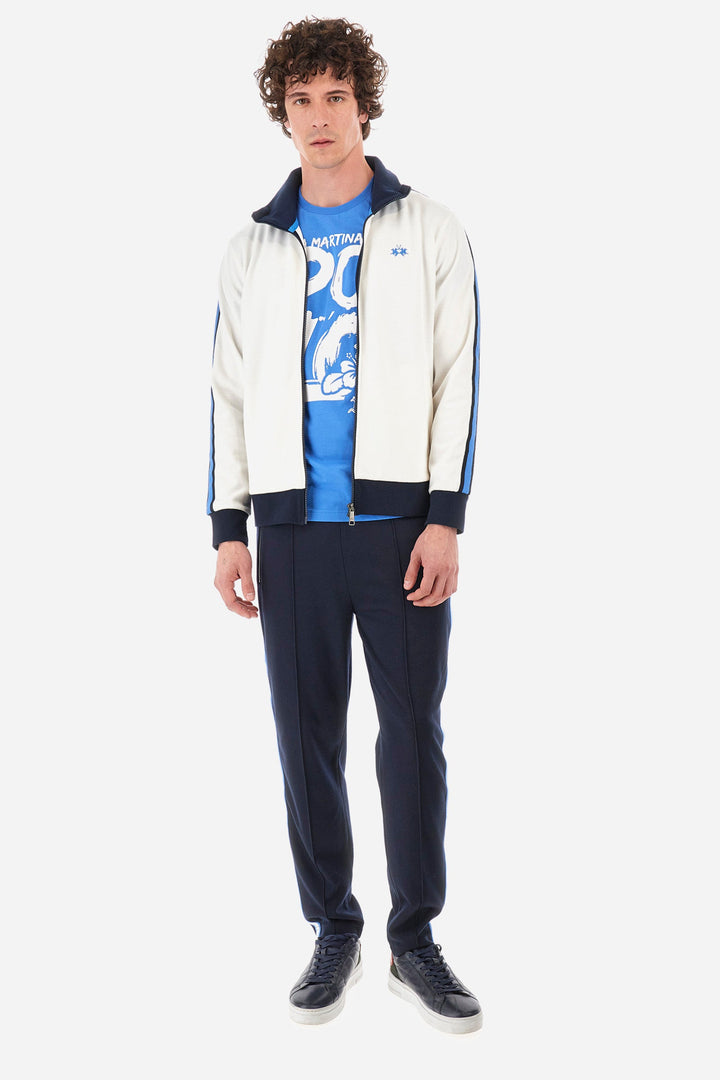 La Martina Regular Fit T-Shirts in Cotton -  YMR323-JS206- Concorde Fashion#color_blue-07205