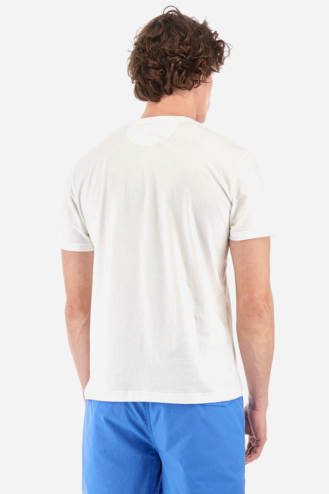 La Martina Regular Fit T-Shirts in Cotton -  YMR323-JS206- Concorde Fashion#color_white-00001