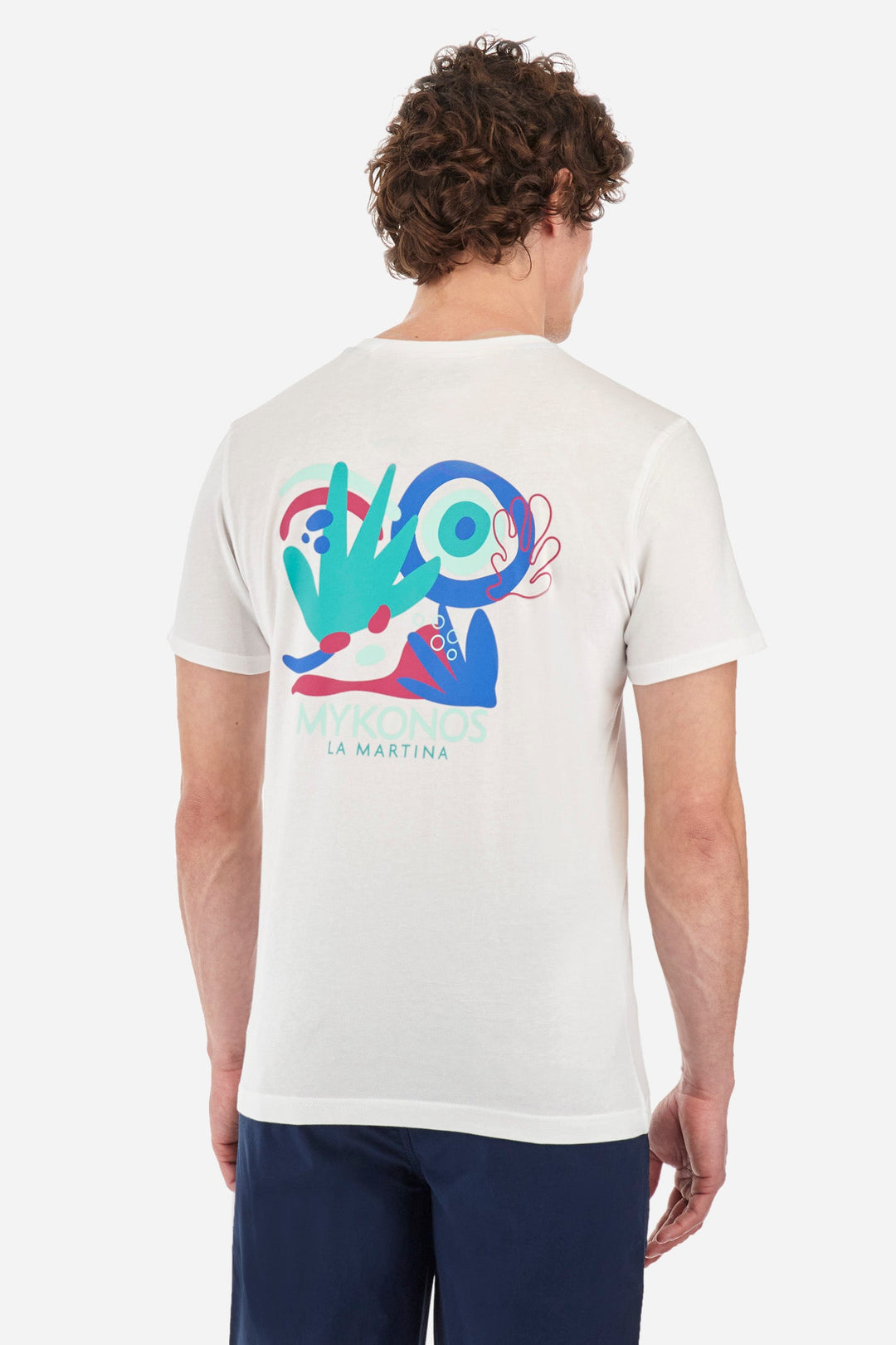 La Martina Regular Fit T-Shirts in Cotton -  YMR605-JS395- Concorde Fashion#color_white-00001