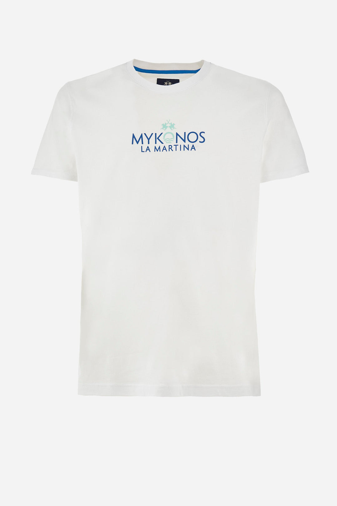 La Martina Regular Fit T-Shirts in Cotton -  YMR605-JS395- Concorde Fashion#color_white-00001