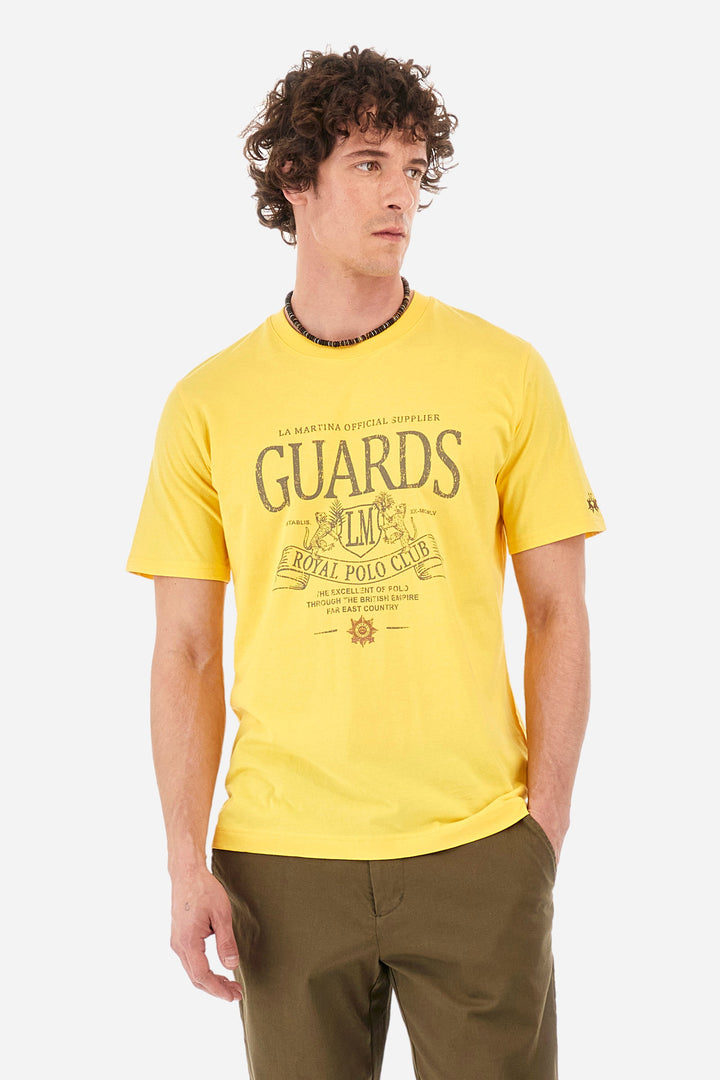 La Martina Regular Fit T-Shirts in Cotton -  YMRG30-JS206- Concorde Fashion#color_gold-02101