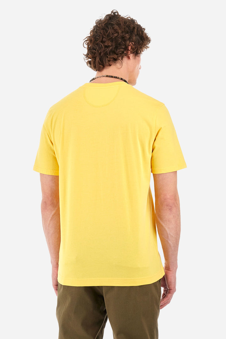 La Martina Regular Fit T-Shirts in Cotton -  YMRG30-JS206- Concorde Fashion#color_gold-02101