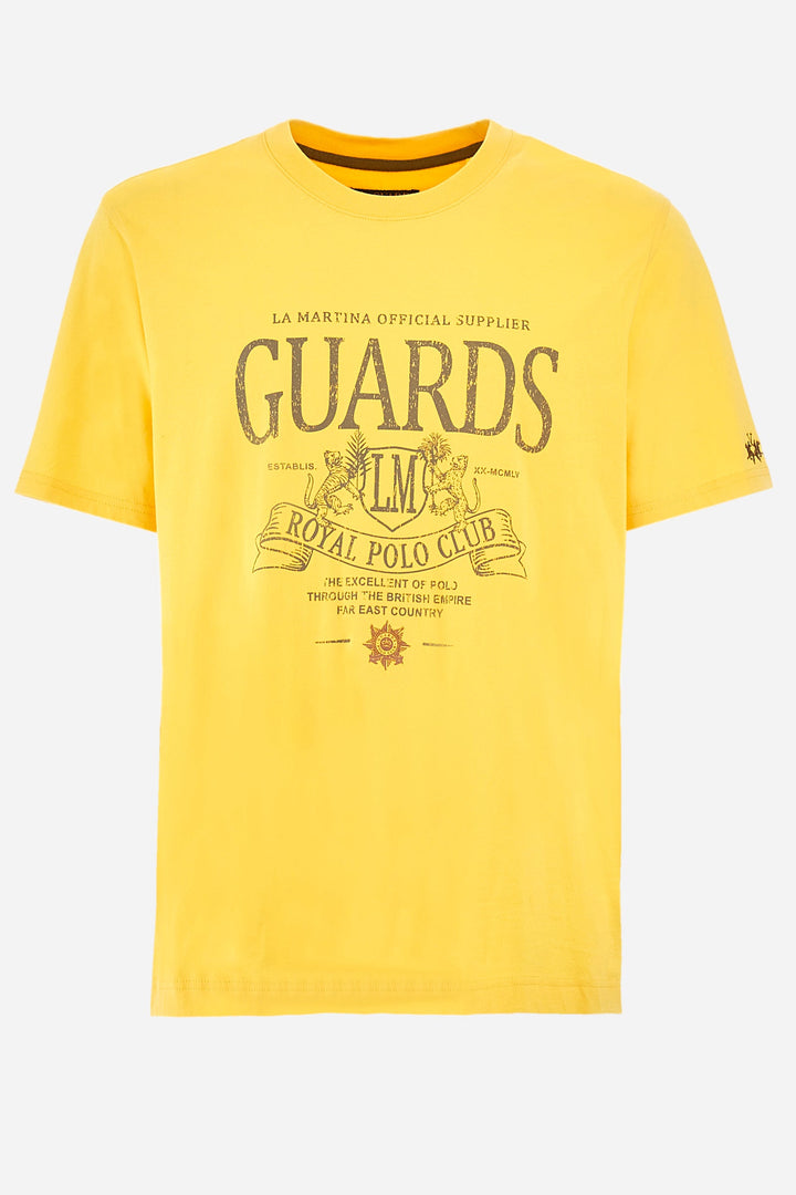 La Martina Regular Fit T-Shirts in Cotton -  YMRG30-JS206- Concorde Fashion#color_gold-02101