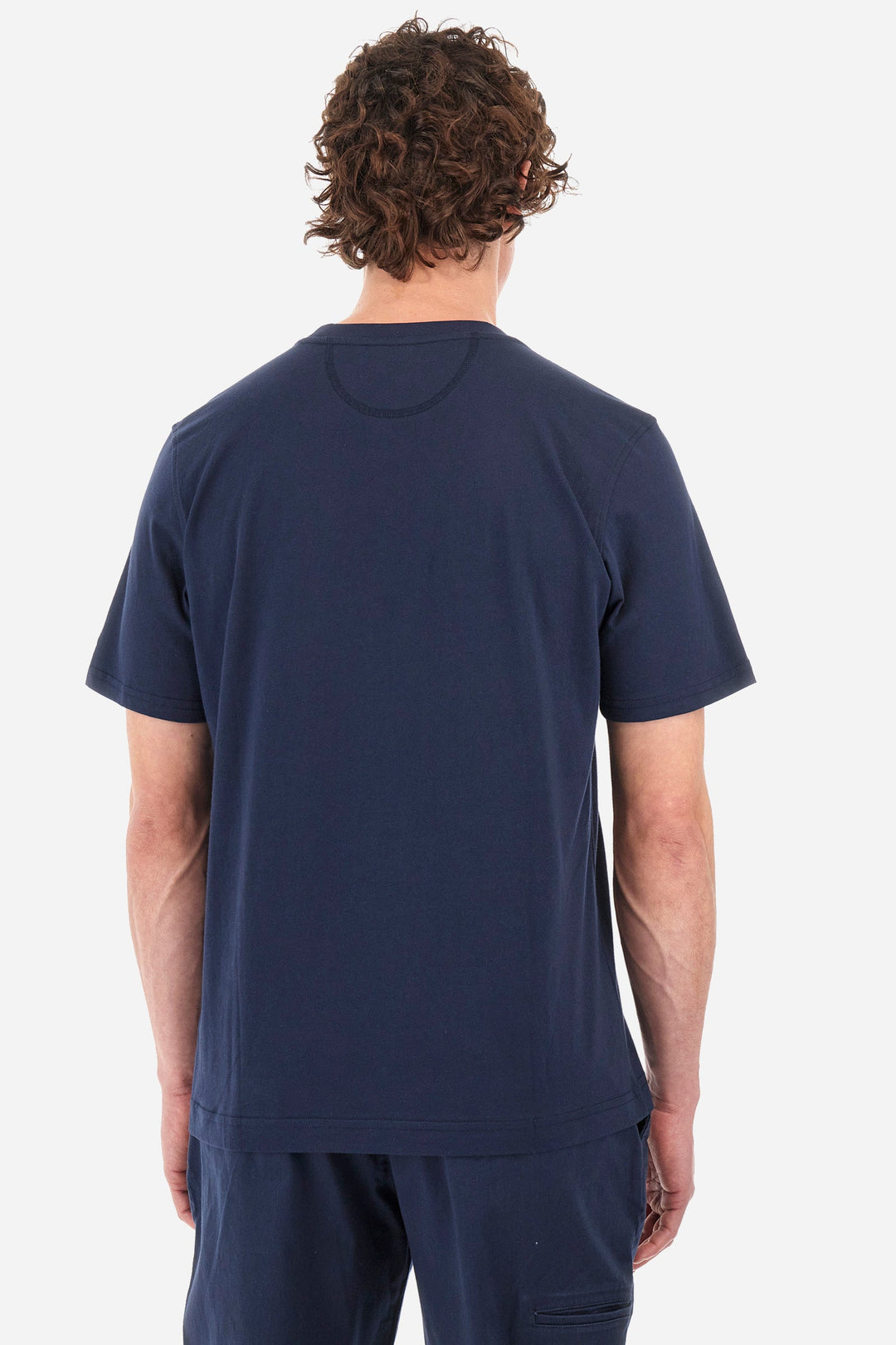 La Martina Regular Fit T-Shirts in Cotton -  YMRG30-JS206- Concorde Fashion#color_navy-07017