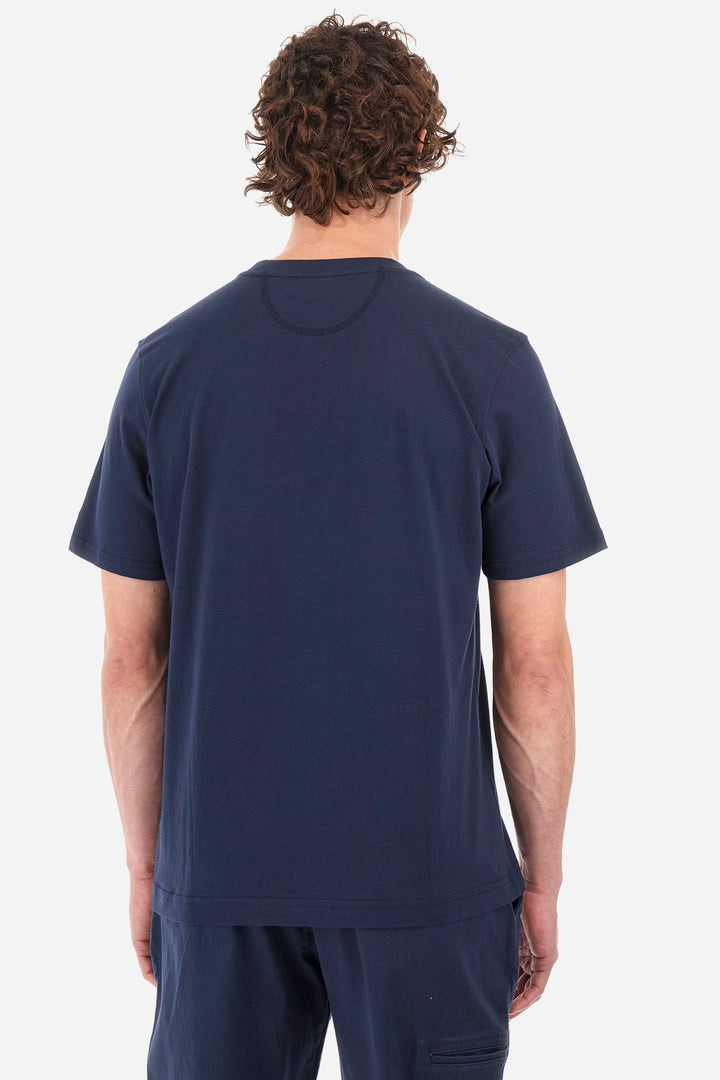La Martina Regular Fit T-Shirts in Cotton -  YMRG30-JS206- Concorde Fashion#color_navy-07017