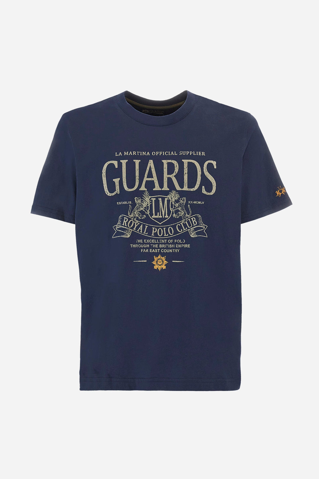 La Martina Regular Fit T-Shirts in Cotton -  YMRG30-JS206- Concorde Fashion#color_navy-07017