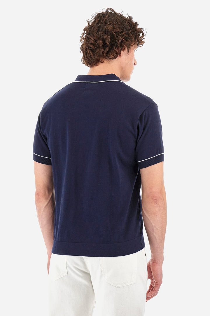La Martina Regular Fit Sweaters in Cotton -  YMS009-XC008- Concorde Fashion#color_navy-07017