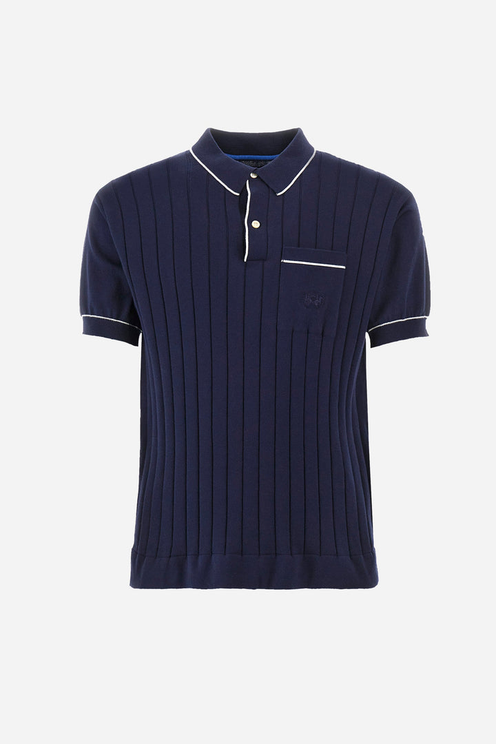 La Martina Regular Fit Sweaters in Cotton -  YMS009-XC008- Concorde Fashion#color_navy-07017
