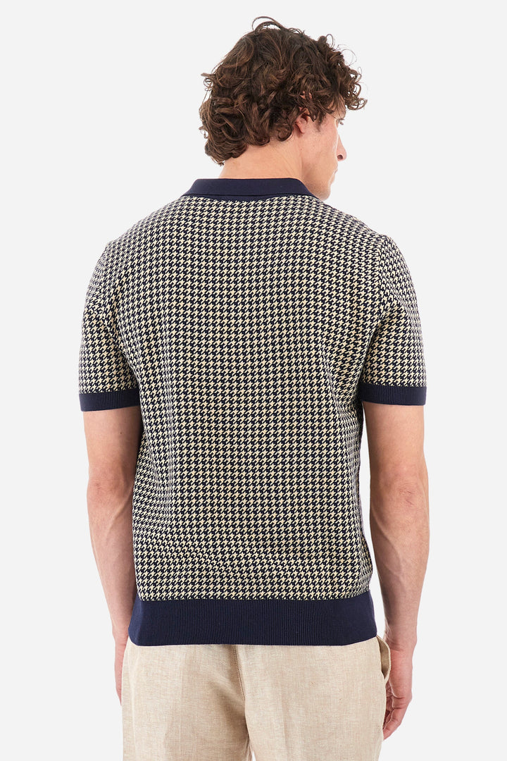La Martina Regular Fit Sweaters in Cotton -  YMS015-XC008- Concorde Fashion#color_navy-f7105