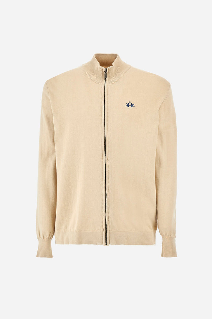 La Martina Regular Fit Sweaters in Cotton -  YMS019-XC008- Concorde Fashion#color_ beige-04022