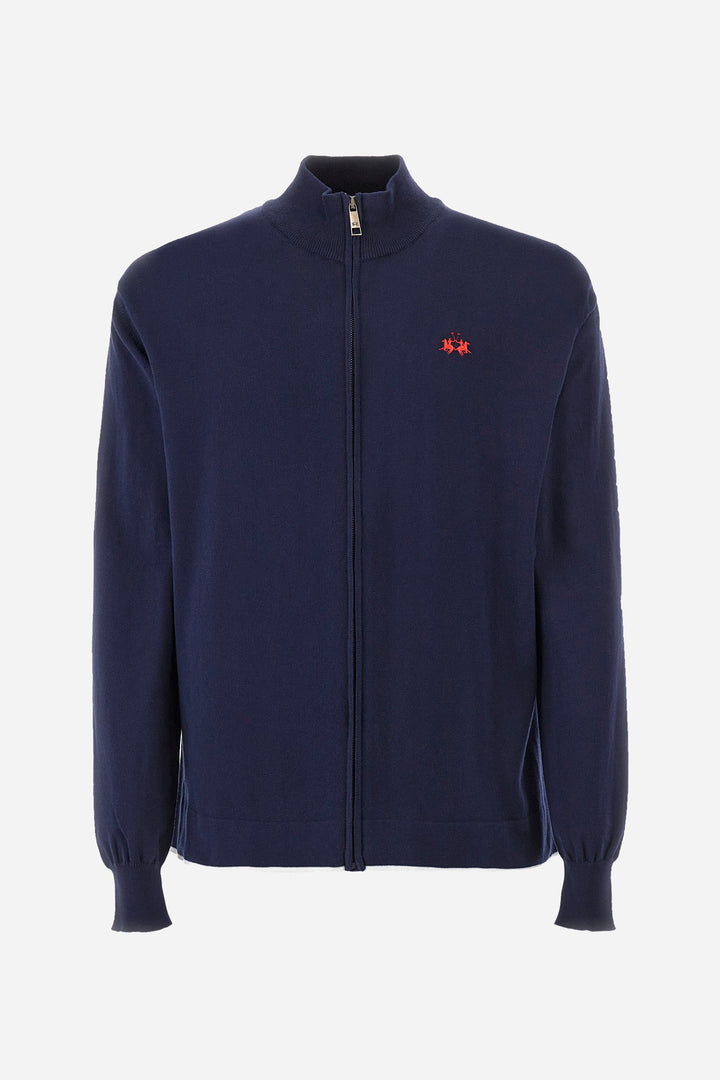 La Martina Regular Fit Sweaters in Cotton -  YMS019-XC008- Concorde Fashion#color_navy-07017