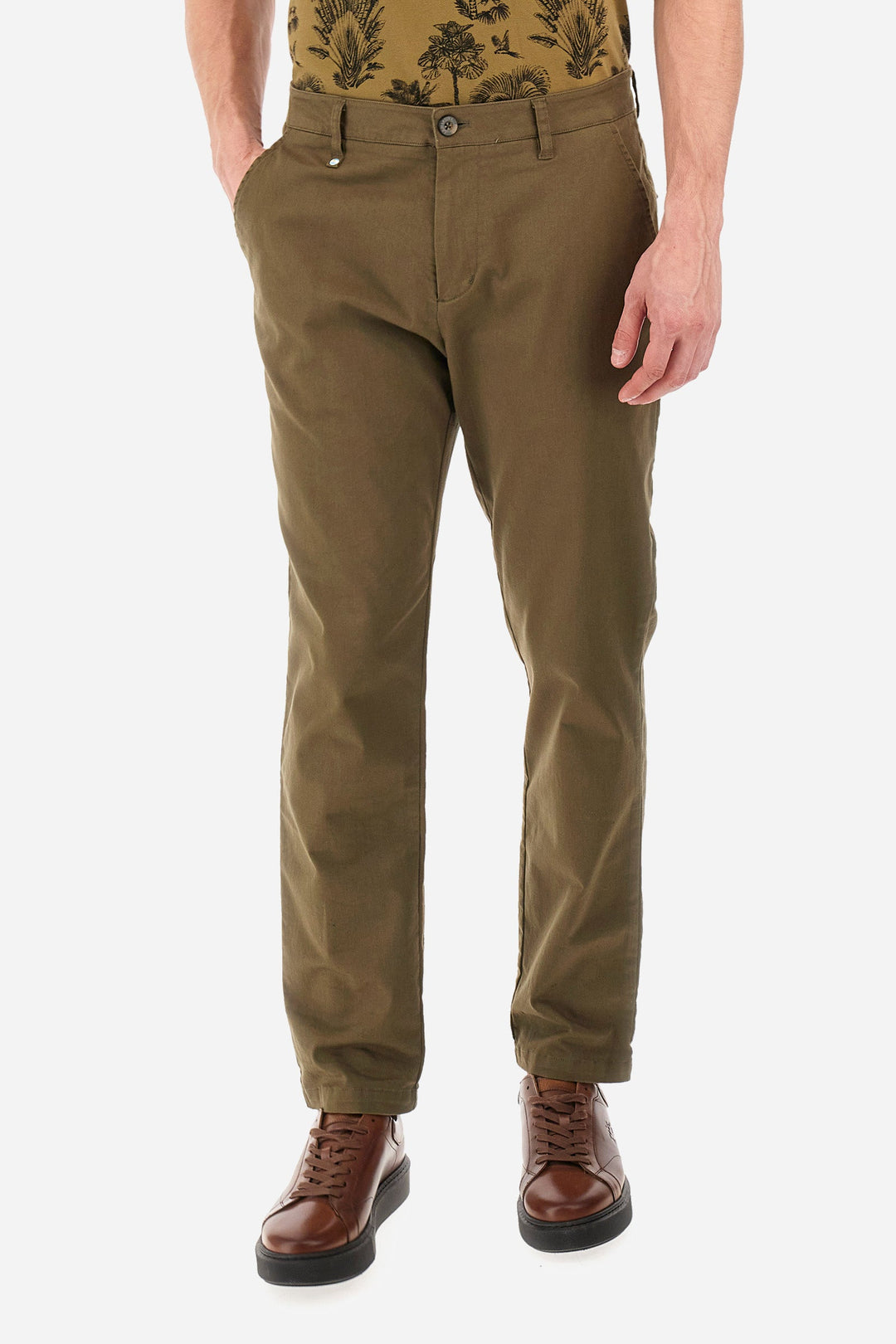 La Martina Regular Fit Chinos in Cotton Mix -  YMT002-TW417- Concorde Fashion#color_green-03197