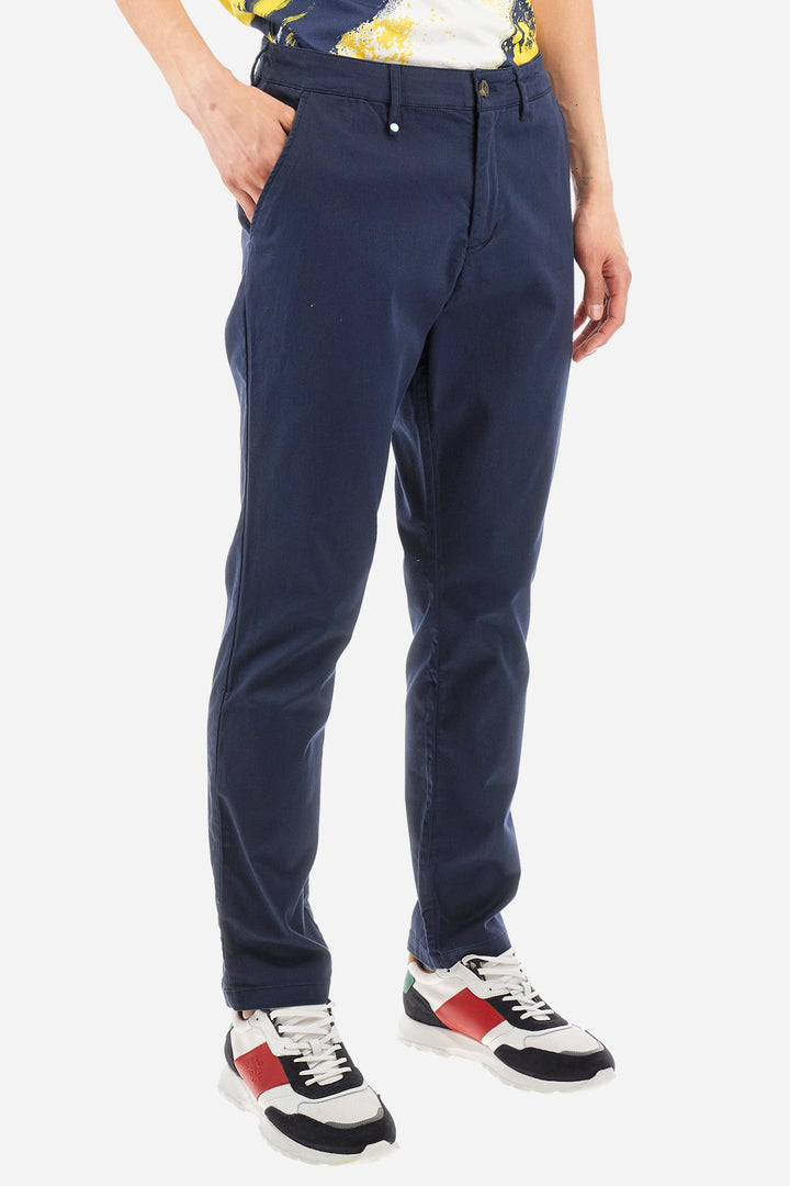 La Martina Regular Fit Chinos in Cotton Mix -  YMT002-TW417- Concorde Fashion#color_navy-07017
