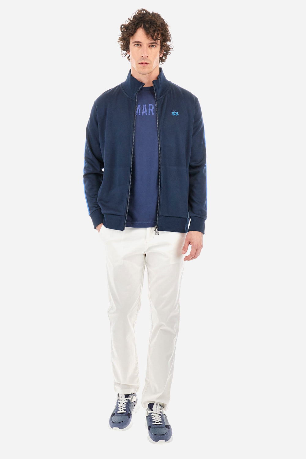 La Martina Regular Fit Chinos in Cotton Mix -  YMT002-TW417- Concorde Fashion#color_white-00002