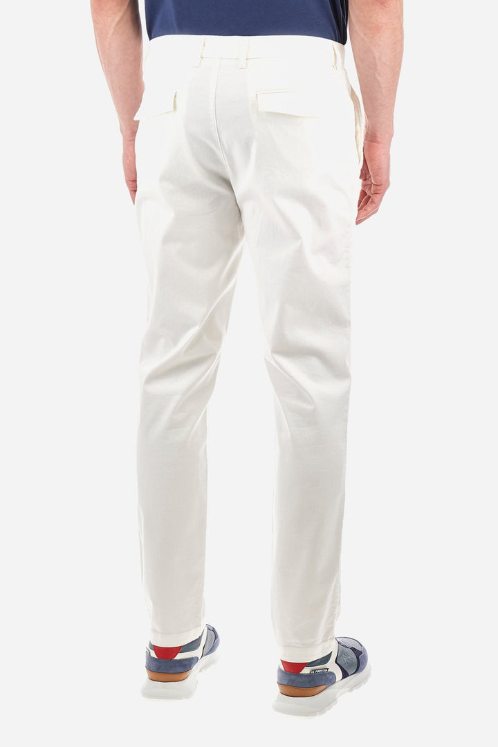 La Martina Regular Fit Chinos in Cotton Mix -  YMT002-TW417- Concorde Fashion#color_white-00002