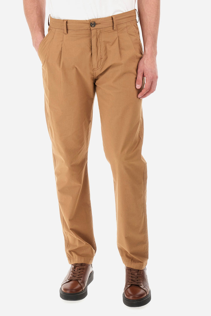 La Martina Regular Fit Chinos in Cotton -  YMT011-PP688- Concorde Fashion#color_brown-04081