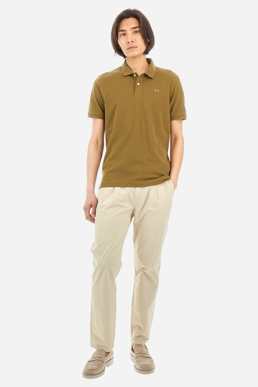 La Martina Regular Fit Chinos in Cotton -  YMT011-PP688- Concorde Fashion#color_green-04022