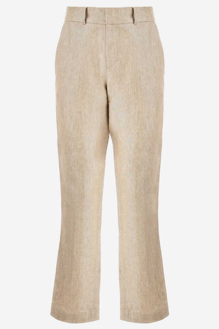 La Martina Regular Fit Chinos in Linen -  YMT012-TL134- Concorde Fashion#color_green-04022
