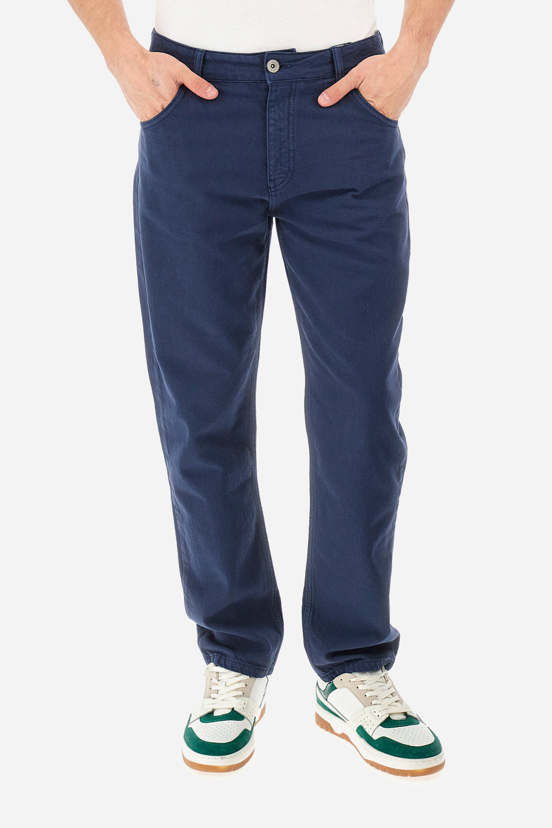 La Martina Regular Fit Trousers in Cotton -  YMT013-TW438- Concorde Fashion#color_navy-07017