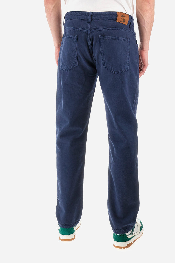 La Martina Regular Fit Trousers in Cotton -  YMT013-TW438- Concorde Fashion#color_navy-07017