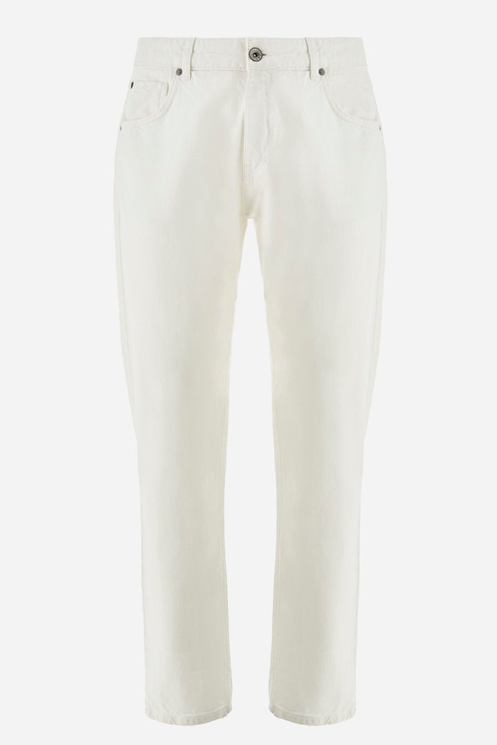 La Martina Regular Fit Trousers in Cotton -  YMT013-TW438- Concorde Fashion#color_white-00001