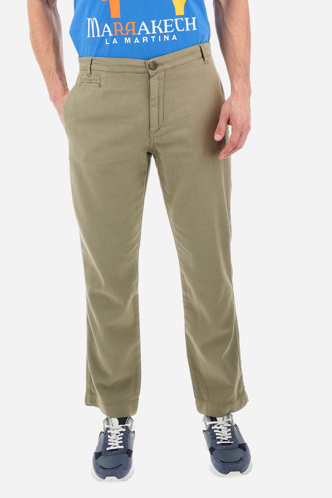 La Martina Regular Fit Chinos in Cotton Mix -  YMT014-TL333- Concorde Fashion#color_grey-03034
