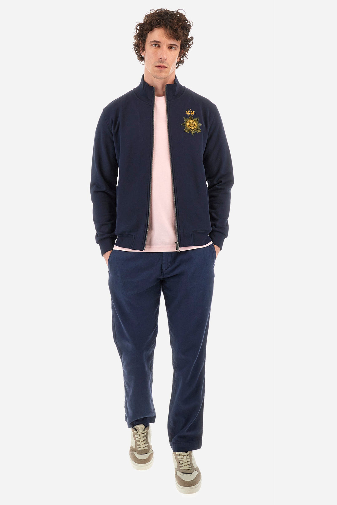 La Martina Regular Fit Chinos in Cotton Mix -  YMT014-TL333- Concorde Fashion#color_navy-07017