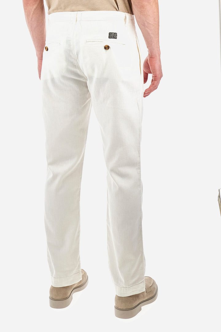 La Martina Regular Fit Chinos in Cotton Mix -  YMT014-TL333- Concorde Fashion#color_white-00002