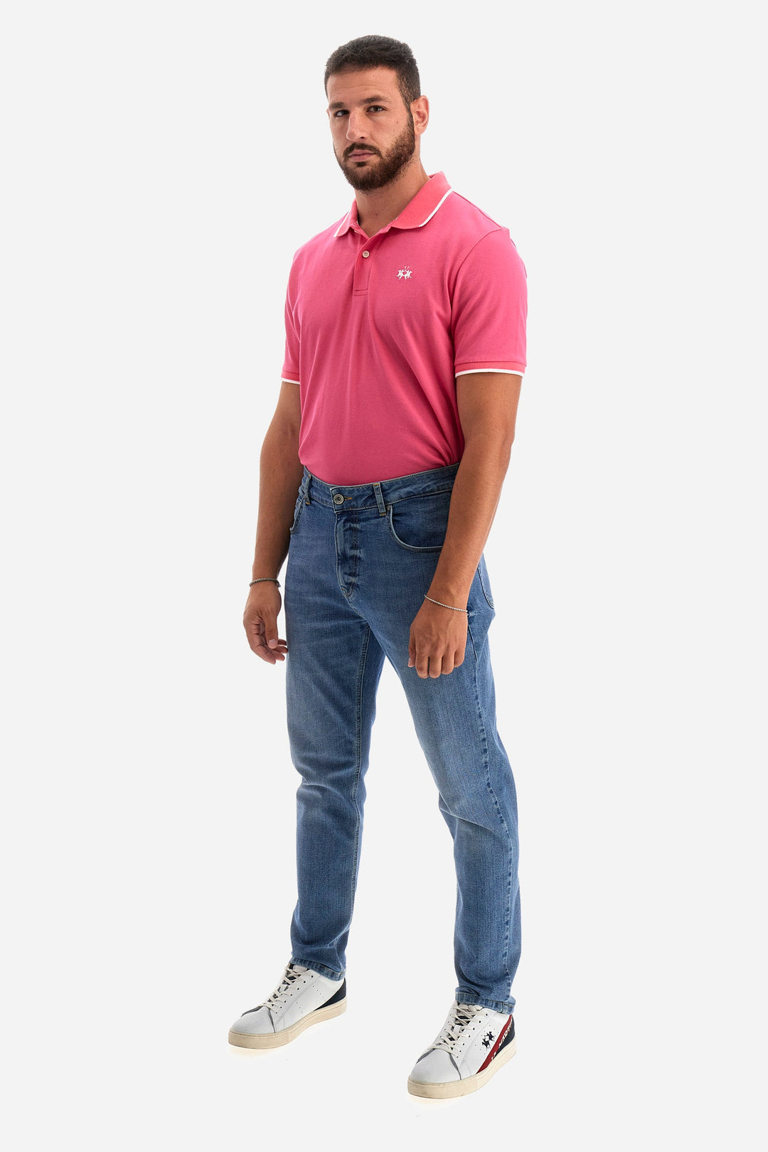 La Martina Regular Fit Jeans in Cotton Mix -  YMT015-DM086- Concorde Fashion#color_blue-d7002