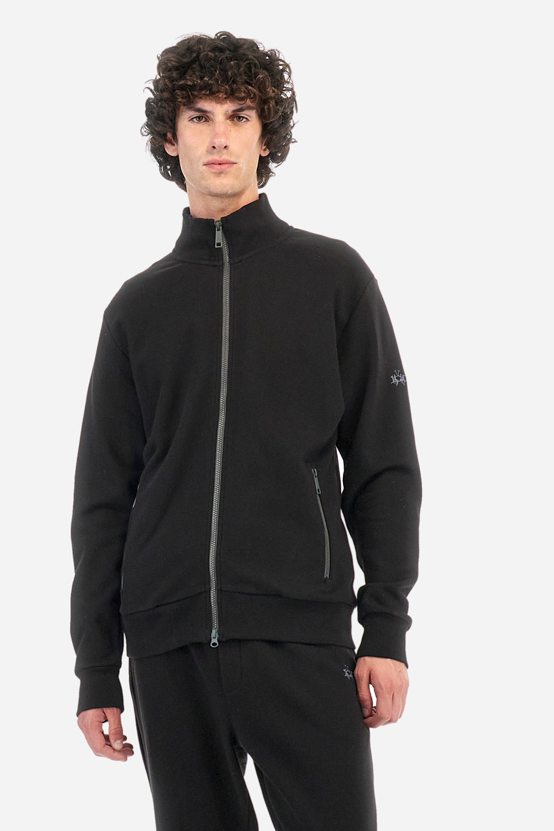 La Martina Sweatshirts Regular Fit in Cotton - ZAHID ZMF004-FP564- Concorde Fashion#color_black-09999