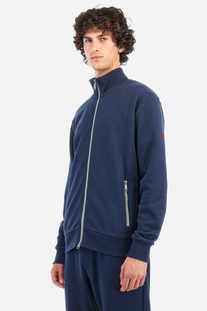 La Martina Sweatshirts Regular Fit in Cotton - ZAHID ZMF004-FP564- Concorde Fashion#color_navy-07017