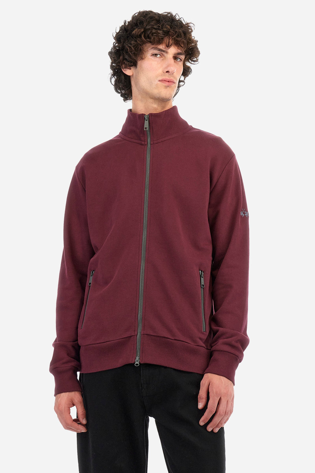La Martina Sweatshirts Regular Fit in Cotton - ZAHID ZMF004-FP564- Concorde Fashion#color_red-06046